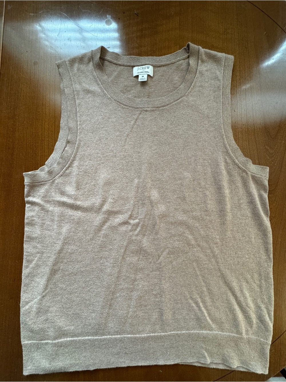 J. Crew Sleeveless Knit Tank Top in Taupe